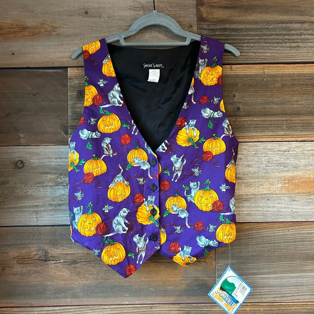 NWT Smoke Valley Halloween Cat Vest